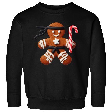 Discover Funny Ninja Gingerbread Man Cookie Candy Cane Sweatshirts