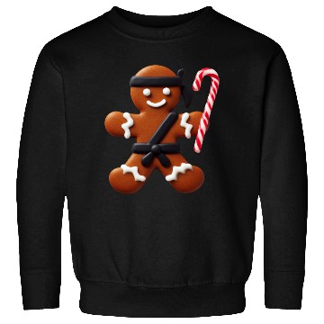 Discover Funny Ninja Gingerbread Man Cookie Candy Cane Sweatshirts
