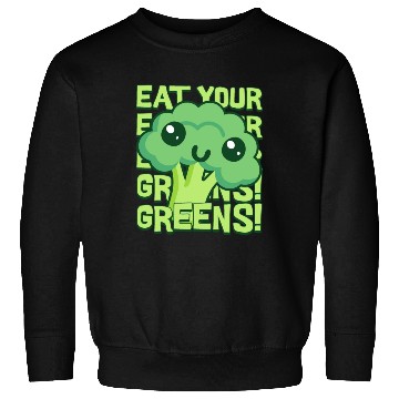 Discover Eat Your Greens! Kawaii Broccoli Sweatshirts