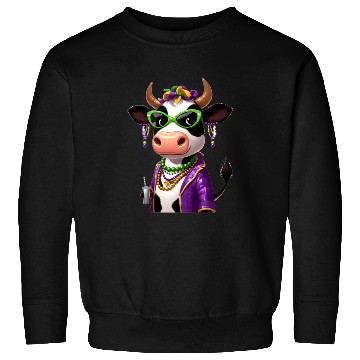 Discover Mardi Gras celebrating cow Sweatshirts