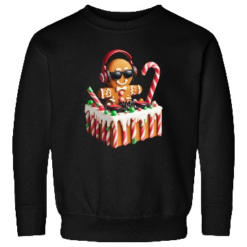 Discover Gingerbread DJ Booth Christmas Holiday Candy Cane Sweatshirts