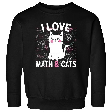 Discover I Love Math and Cats Feline Lover Sweatshirts