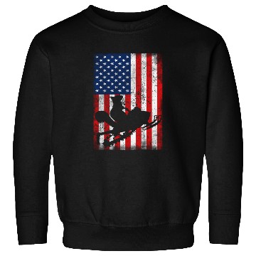 Discover Cute Squirrel Snowmobile USA Flag Snowmobiling Sweatshirts