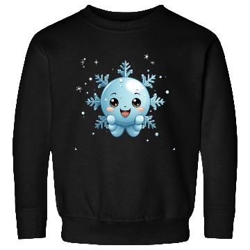 Discover A cute kawaii style snowflake with a smiling face Sweatshirts