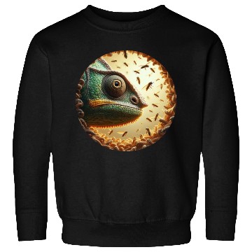 Discover Chameleon head surrounded by bees Sweatshirts
