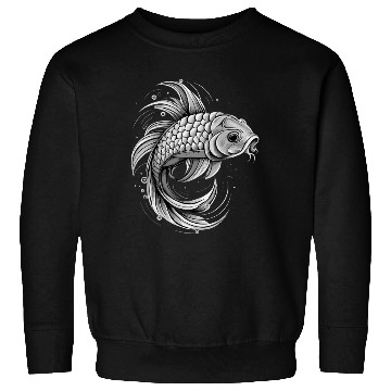 Discover Black and White Fish Sweatshirts