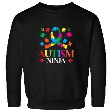 Discover Autism Ninja Asperger Syndrome Spectrum Autistic Sweatshirts