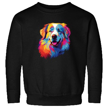 Discover Watercolor Colorful Great Pyrenees Sweatshirts
