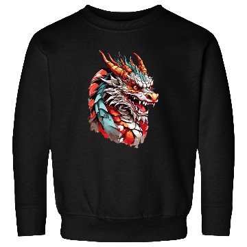 Discover Chinese Dragon Head Sweatshirts design