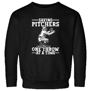 Discover Baseball Catcher Saving Pitchers Sweatshirts