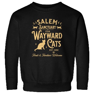Discover Salem Sanctuary for Wayward Cats Black Sweatshirts
