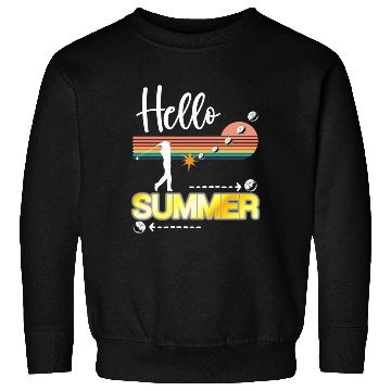 Discover Hello SUMMER Retro Summer Vacation Golf Lover Gift Sweatshirts