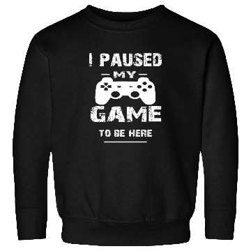 Discover I Paused My Game To Be Here ,Funny Gamer Sweatshirts