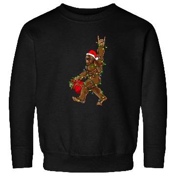 Discover Funny bigfoot Christmas tree Sweatshirts