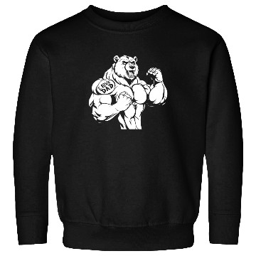 Discover Brown Bear Biceps Tattoo I Love Dad Sweatshirts