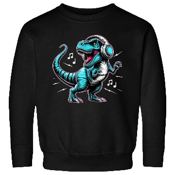 Discover Dancing Tyrannosaurus Rex with Headphone Sweatshirts