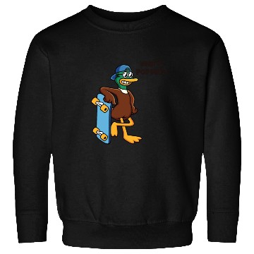 Discover What's Poppin Duck Skaterboy Skateboardkid Sweatshirts