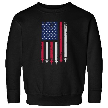 Discover US Flag Airplane Patriotic American Pilot Sweatshirts