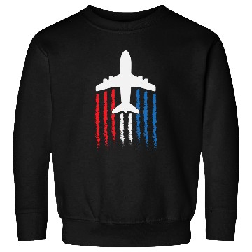 Discover US Flag Airplane Patriotic American Pilot Sweatshirts