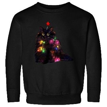 Discover Christmas Lights Cat Sweatshirts