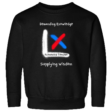Discover Demand Knowledge, Supply Wisdom Economics Teacher Sweatshirts