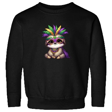 Discover Mardi Gras Sloth Comic Design Sweatshirts