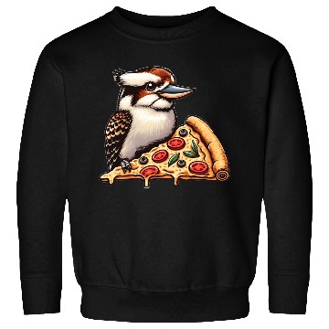 Discover Kookaburra is enjoying a delicious pizza Sweatshirts