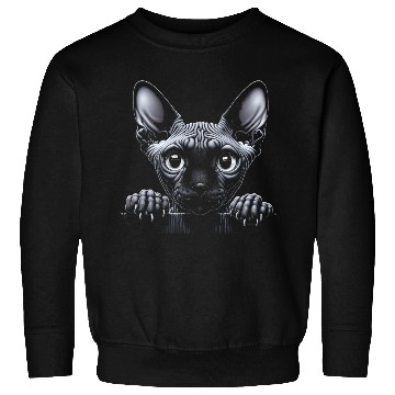 Discover Sphynx More Treats 6 - Cute realistic cat drawing Sweatshirts