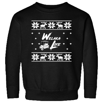 Discover Welaka Life Christmas Golf Cart Sweatshirts
