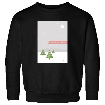 Discover Peace On Earth Christmas Trees Falling Snow Winter Sweatshirts