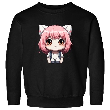 Discover kawaii cat face with cat head Sweatshirts