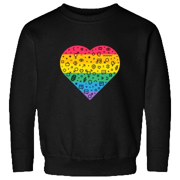 Discover Rainbow Heart Sweatshirts