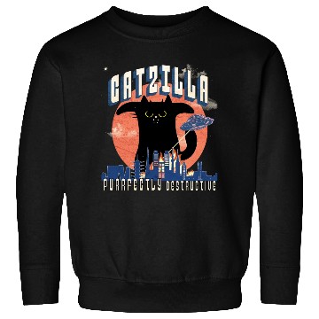 Discover Catzilla king of cats,movie parody Sweatshirts