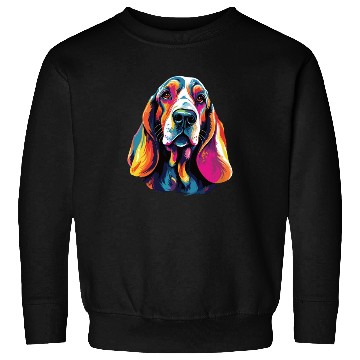 Discover Watercolor Colorful Basset Hound Sweatshirts