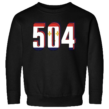 Discover 504 Area Code New Orleans Louisiana Map Number Sweatshirts