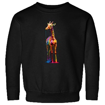 Discover Rainbow Colored Giraffe Sweatshirts
