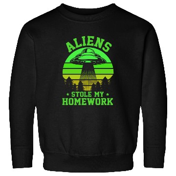 Discover Alien, Aliens, UFO, UAP, Space Unknown Flight Sweatshirts