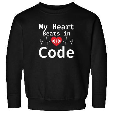 Discover My Heart Beats In Code Programmer Humor Programmin Sweatshirts