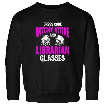 Discover Halloween Librarian Bookworm Book Nerd Reading Lib Sweatshirts