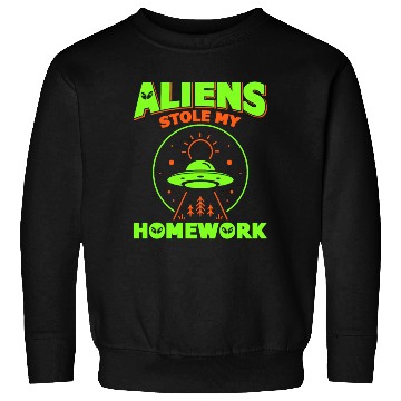 Discover Alien, Aliens, UFO, UAP, Space Unknown Flight Sweatshirts