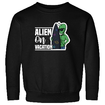 Discover Alien Surf Vacation Beach, Summer Sun Sea Surfers Sweatshirts