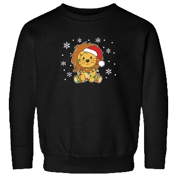 Discover Lion Christmas Winter Animals Lion Sweatshirts