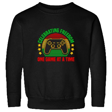 Discover Video Gamer Celebrating Freedom One Game a Time Sweatshirts