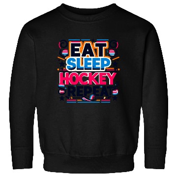 Discover Eat sleep hockey repeat men Sweatshirts