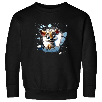 Discover 3D Peeking Santas Reindeer Sweatshirts