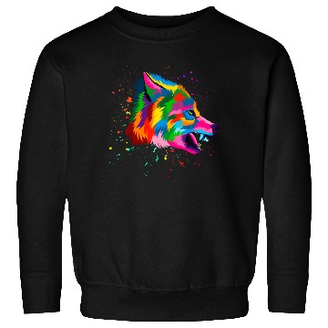 Discover Angry Wolf Head Sweatshirts