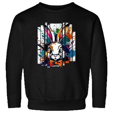 Discover Rabbit Splash Painting Sweatshirts