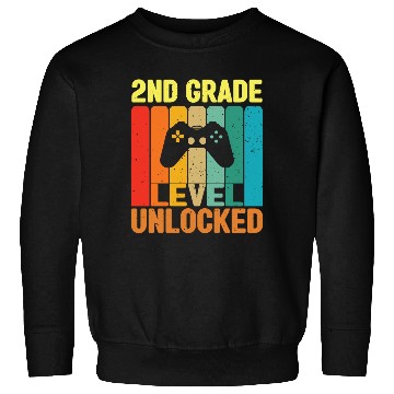 Discover 2nd Grade Level Unlocked Video Game Back to School Sweatshirts