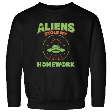 Discover Alien, Aliens, UFO, UAP, Space Unknown Flight Sweatshirts