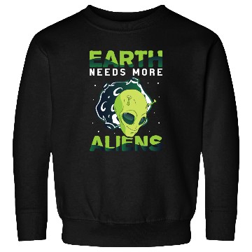Discover Alien, Aliens, UFO, UAP, Space Unknown Flight Sweatshirts